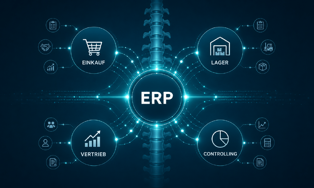 Rückgrat mit ERP im Mittelpunkt